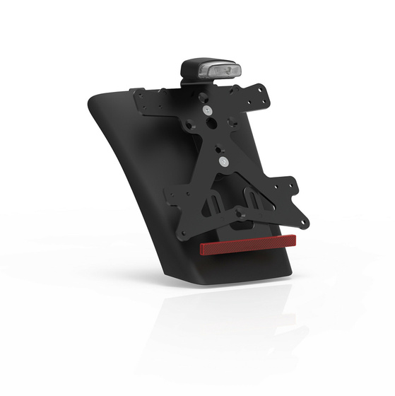 License plate support kit with rear multifunction light