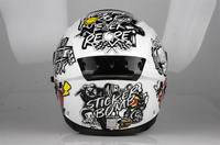 Kask Motocyklowy LAZER RAFALE EVO Stickerbomb (kol. Biały - Czarny - Srebrny - Czerwony) rozm. XL