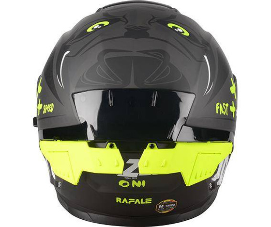 Kask Motocyklowy LAZER RAFALE SR Ride Oni (kol. Czarny - Szary - Żółty Fluo - Matowy) rozm. L