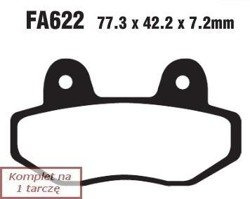 Brake pads EBC FA622TT (set on 1 disk)