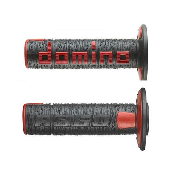 DOMINO Motorcycle Grips CROSS A360 BLACK RED A36041C4042A7-0