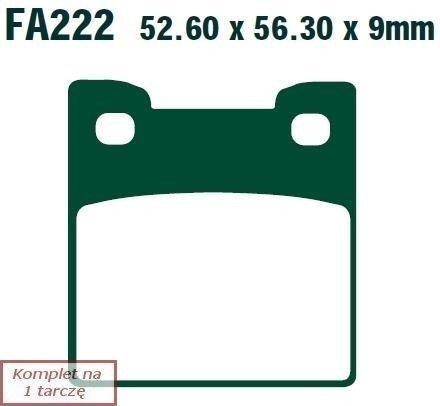Brake pads EBC FA222 (set on 1 disk)