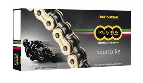 REGINA 2024/02 ŁAŃCUCH NAPĘDOWY 530ZRP2 (108 OGNIW) Z-RING MAXIMOTO DO 1400CCM ZŁOTY (136ZRP2/1003)