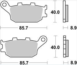 TRW LUCAS BRAKE PADS KH174 SINTER STREET HONDA CBF 500 04-08, CB 600 HORNET 98-15, CBF 600 04-13, CBR / RR 600 91-07, NC 700 / 750 '12-, XL 700V 08-13, CB 750 92-03, CB 900 HORNET 02-06, CBR 900 92-03, CB 1000 93-03, CBF 1000 10-16, REAR