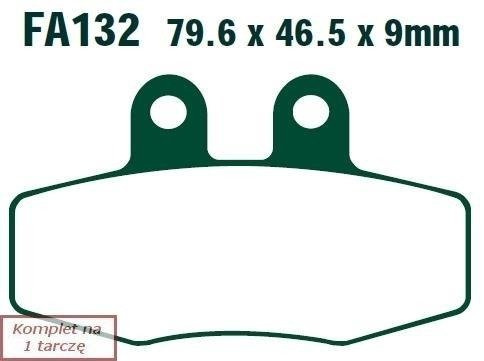 Klocki hamulcowe EBC FA132R (kpl. na 1 tarcze)