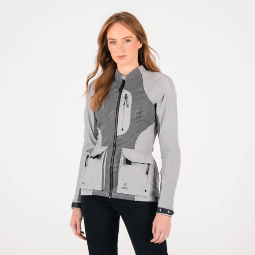 Motorcycle Armoured Shirt KNOX Tor Women's Light Grey