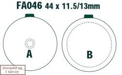 Brake pads EBC FA046 (set on 1 disk)