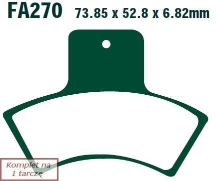 Brake pads EBC FA270TT (set on 1 disk)