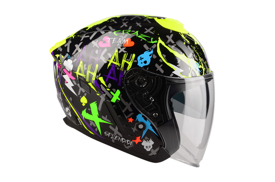 Kask Motocyklowy LAZER TANGO Crazy (kol. Czarny - Multikolor) rozm. XS