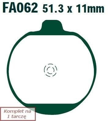 Klocki hamulcowe EBC FA062 (kpl. na 1 tarcze)