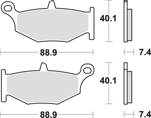 TRW LUCAS BRAKE PADS KH419 SINTER STREET SUZUKI GSR / GSXR 600 06-10, GSXR 750 06-10, DL 1000 14-, B-KING 1300 07-10, GSX 1300 HAYABUSA 08-17, REAR