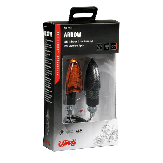 90124 Arrow, kierunkowskazy - 12V LED - Carbon