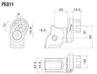 Rizoma peg Eccentric mounting kit (∅ 22 mm)