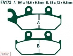 Brake pads EBC FA172R (set on 1 disk)