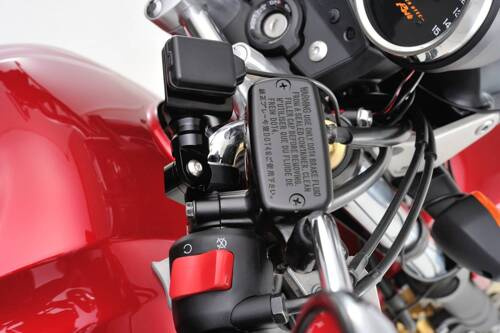 97253 ALUMINUM HANDLE CLAMP BRACKET 22.2MM BLACK ANODIZED