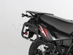 ZESTAW KUFRÓW BOCZNYCH TRAX ADV I STELAŻY SW-MOTECH KAWASAKI KLR 650 (08-), SILVER 45/37L