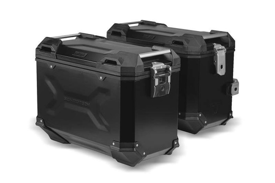 ZESTAW KUFRÓW BOCZNYCH TRAX ADV I STELAŻY SW-MOTECH YAMAHA MT-09 TRACER (14-18), BLACK 45/45 L