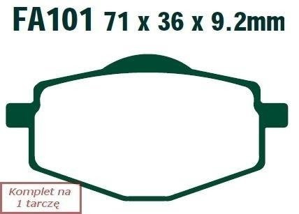 Brake pads EBC FA101 (set on 1 disk)