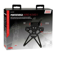 91641 Aero-X Evo 1, italian license plate holder with height and tilt adjustments