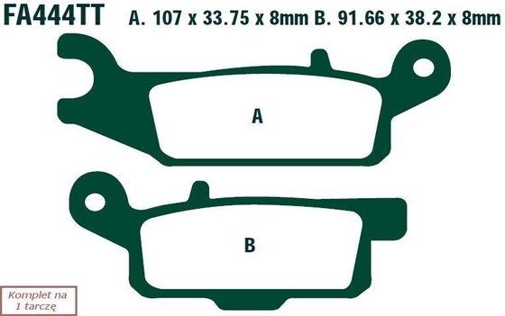 Brake pads EBC FA444TT (set on 1 disk)