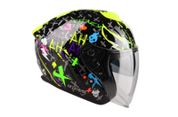 Kask Motocyklowy LAZER TANGO Crazy (kol. Czarny - Multikolor) rozm. XS