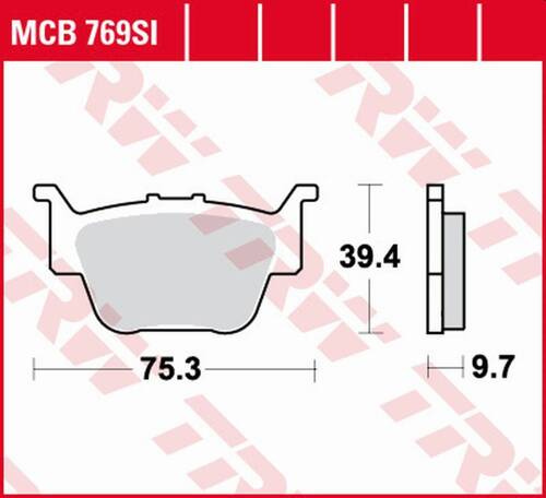 TRW LUCAS ZF KLOCKI HAMULCOWE KH SINTER OFFROAD HONDA TRX 450 '04-'09, TRX 650 '03-'05, TRX 680 '06-'13, TRX 420 '09-, TYŁ, KYMCO URBAN QUAD 250 '06, PRZÓD/TYŁ