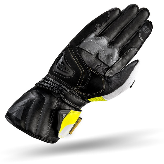 Motorcycle sport gloves SHIMA STR-2 black/fluo