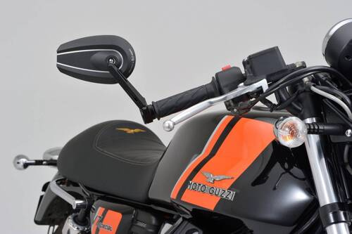 D-MIRROR-6 TYPE-U/BAREND LONG, ALU.BLACK 1PC E-MARKED