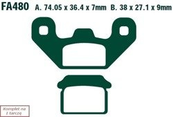 Brake pads EBC FA480 (set on 1 disk)