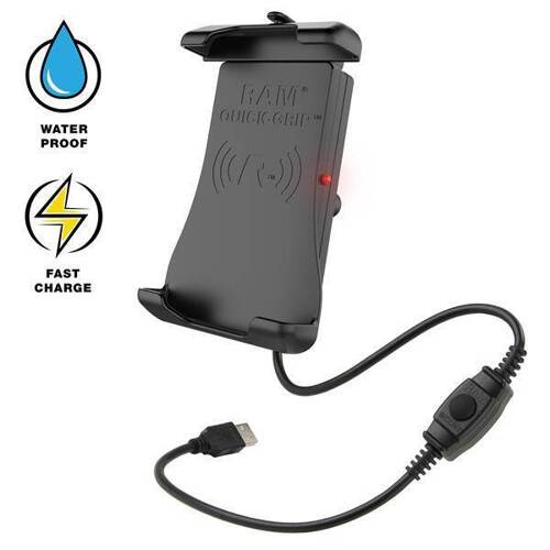 RAM-HOL-UN14WB-1 RAM® Quick-Grip™ 15W Waterproof Wireless Charging Holder with Ball
