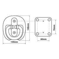 90592 Kotwa 4, do mocowania do podłogi.