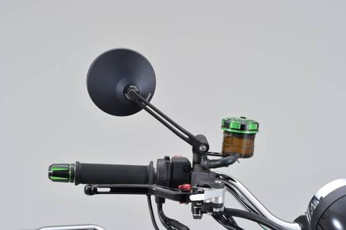 D-MIRROR-3 ROUND/ROD ALUMINUM BLACK 1PC E-MARKED