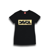 DAVCA T-shirt black Gold logo