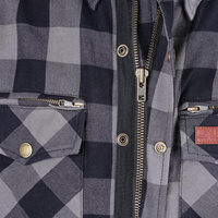 Koszula bawełniana BUSE M11 Karo szara L