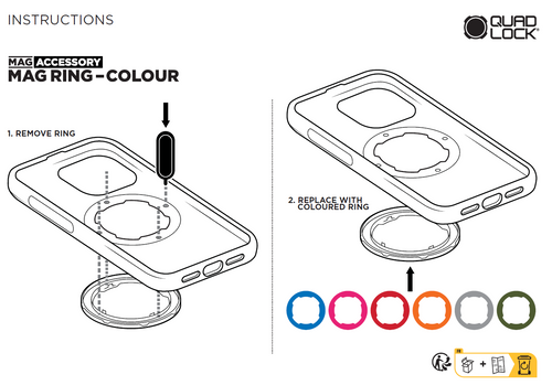 Żółty pierścień Quad Lock® MAG