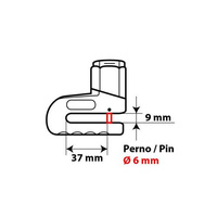 65391 Disk brake lock - Pin Ø 6 mm