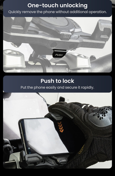 LOBOO Uchwyt na telefon PH02S (z modułem ładowania, na kierownice 22/25/28/32mm) (10.3.08002.104.11)