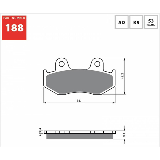 GOLDFREN KLOCKI 188 K5 CUT