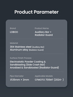 LOBOO Crash Bar boczne oraz osłony chłodnicy do CFMOTO 700MT ADV (2025-) czarne (10.3.01613.001.11)