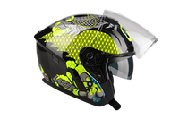Kask Motocyklowy LAZER TANGO Dragon (kol. Czarny - Żółty - Niebieski) rozm. M