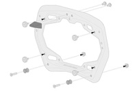 ZESTAW ADAPTERÓW NA STELAŻ PRO NA KUFRY BOCZNE BOCZNYCH GIVI MONOKEY, SW-MOTECH