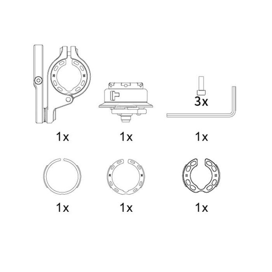 QUICK LAUNCH uchwyt na kierownicę z regulacją i amortyzacją Outplorer QM02