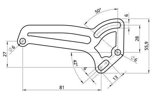 90188 Side licence plated holder for scooters with Minarelli engine