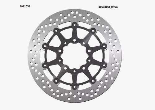 NG TARCZA HAMULCOWA PRZÓD KAWASAKI ER6 F/N, ZX 10R 04-15, ZX6R 05-18, KLE 650 VERSYS 07-22, Z 750 (300X80X5MM) (5X10,MM) PŁYWAJĄCA