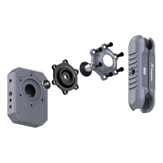 Uchwyt na telefon z amortyzacją powietrzną montowany na lusterko Outplorer P100-B