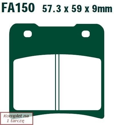 Klocki hamulcowe EBC FA150 (kpl. na 1 tarcze)