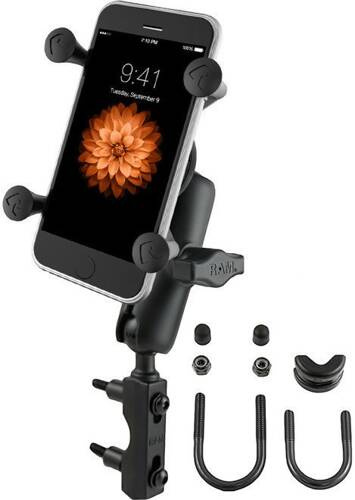 RAM-B-174-UN7 X-Grip® Phone Mount with Motorcycle Brake/Clutch Reservoir Base