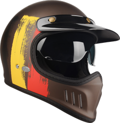 Kask Motocyklowy LAZER Cross TT Belgium (kol. Czarny - Czerwony - Żółty Matowy) rozm. XS