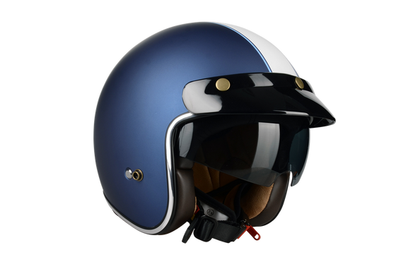 Kask Motocyklowy LAZER MAMBO EVO RACE (kol. Niebieski - Biały) rozm. S