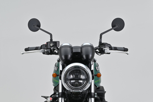 80998 D-MIRROR-21 Aluminum flat mirror round left black